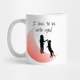 KITTY CAT, I LOVE TO BE WITH YOU. Moon Kitten Mug